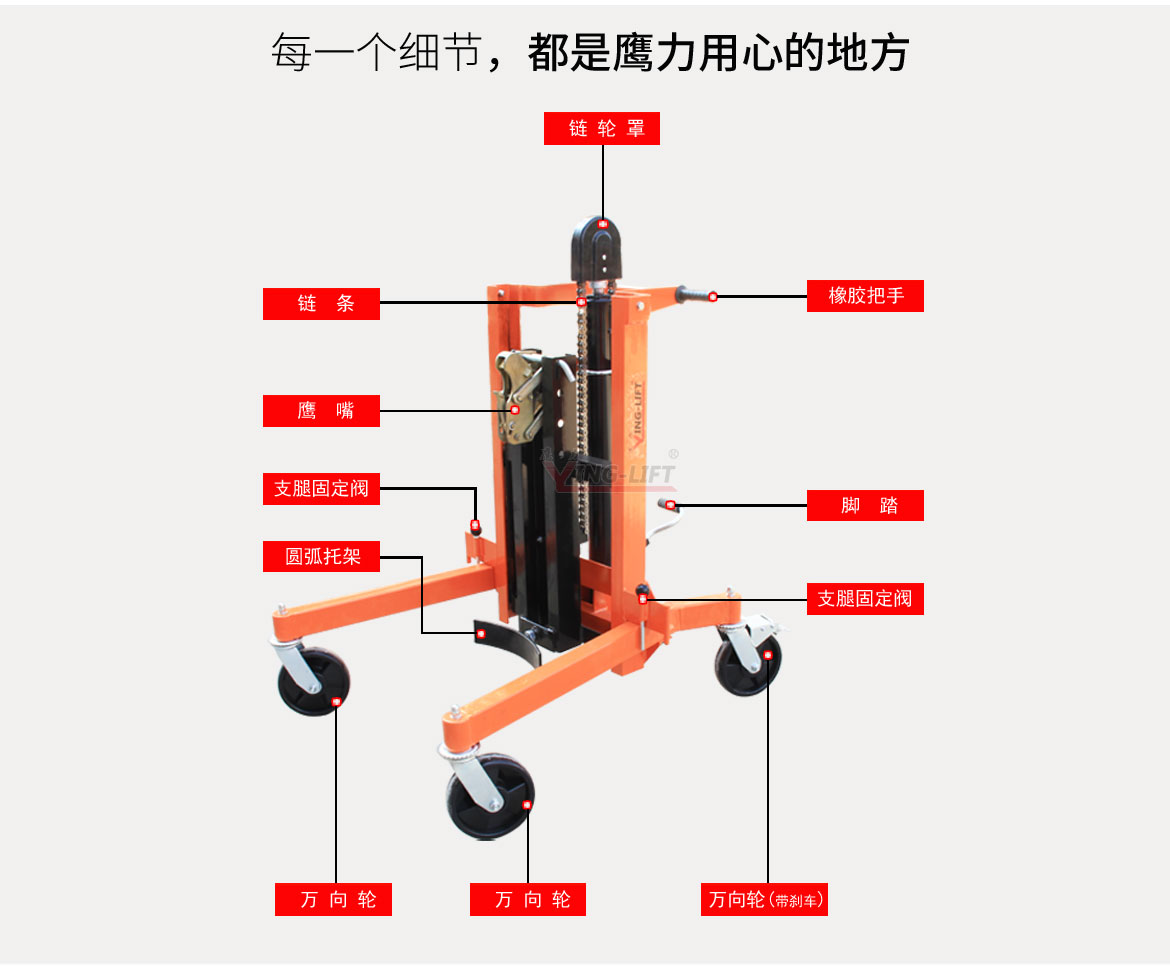 液压油桶搬运车