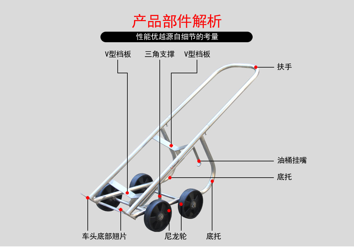 不锈钢机械油桶车