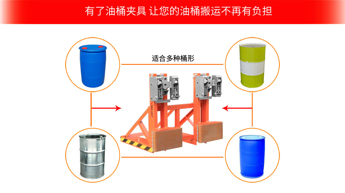 双鹰嘴双桶油桶夹具