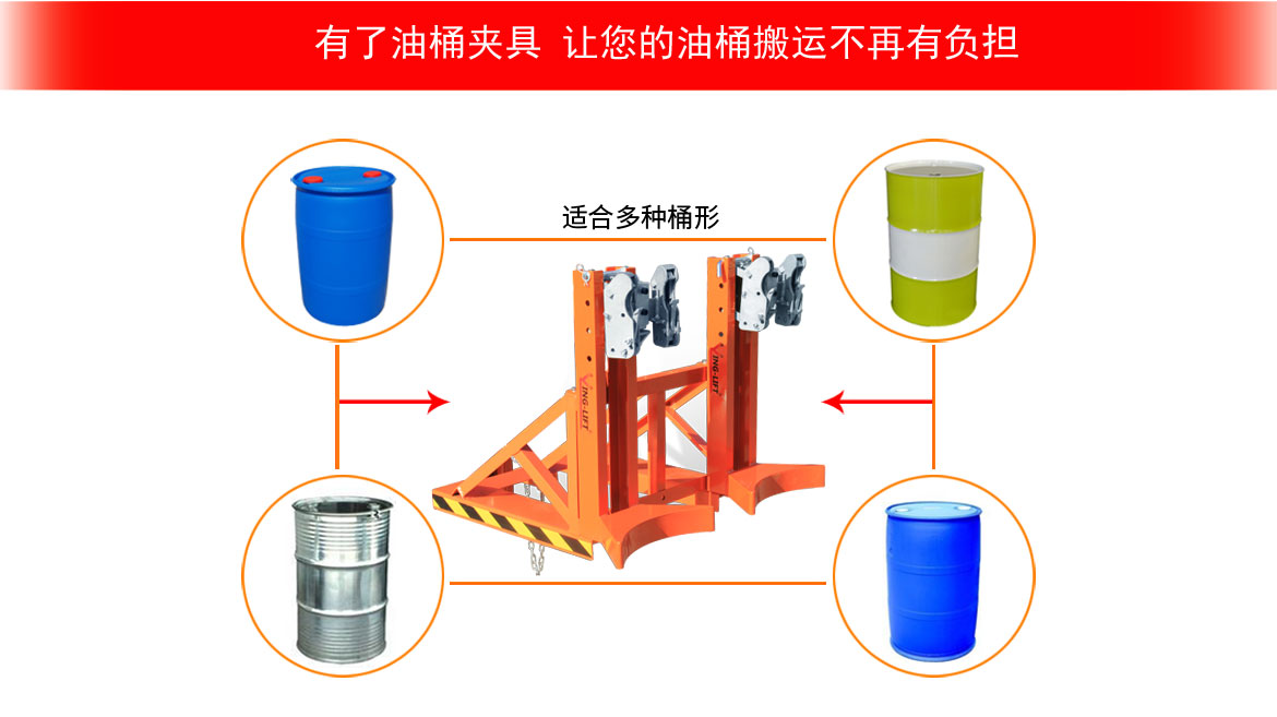 双鹰嘴双桶油桶夹具