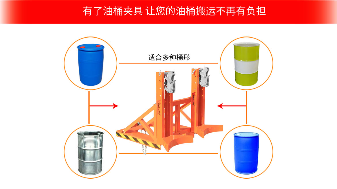 单鹰嘴双桶油桶夹具