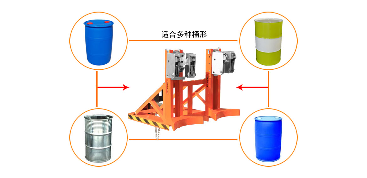 双鹰嘴双桶油桶夹具