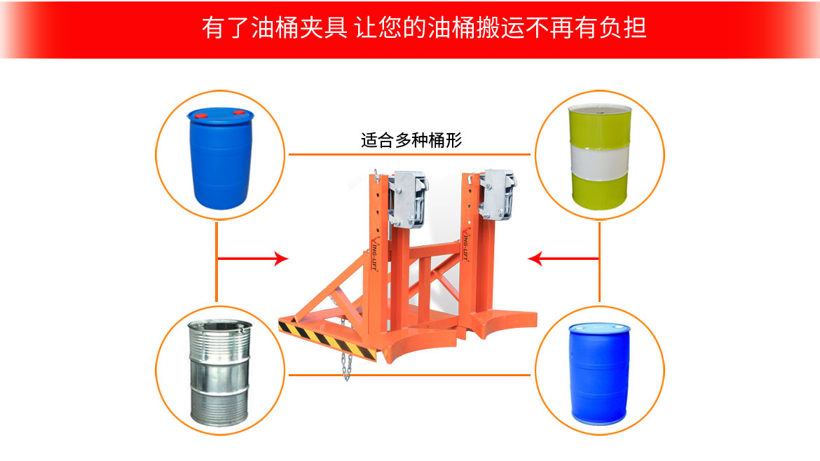 单鹰嘴双桶油桶夹具