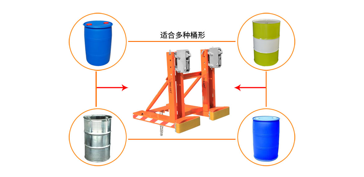 单鹰嘴双桶拆卸支架油桶夹具