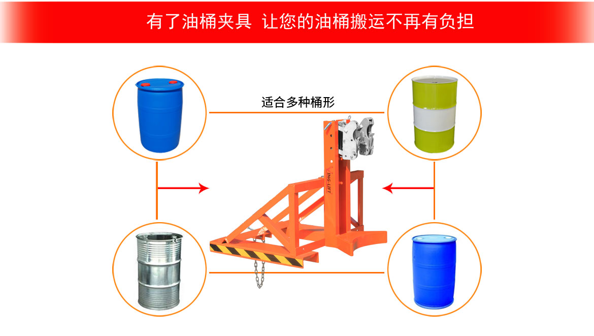 双鹰嘴单桶油桶夹具