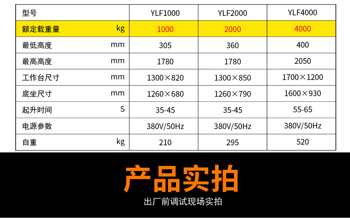 双剪固定液压升降平台