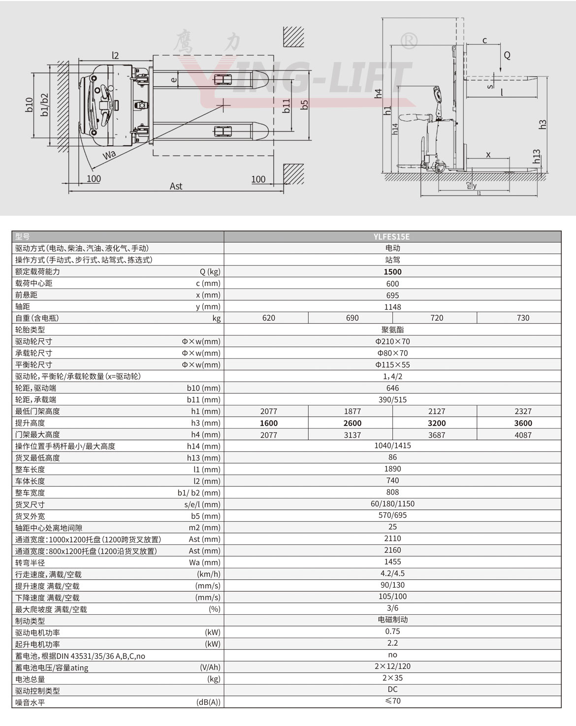 全电动托盘堆垛车(E系列)