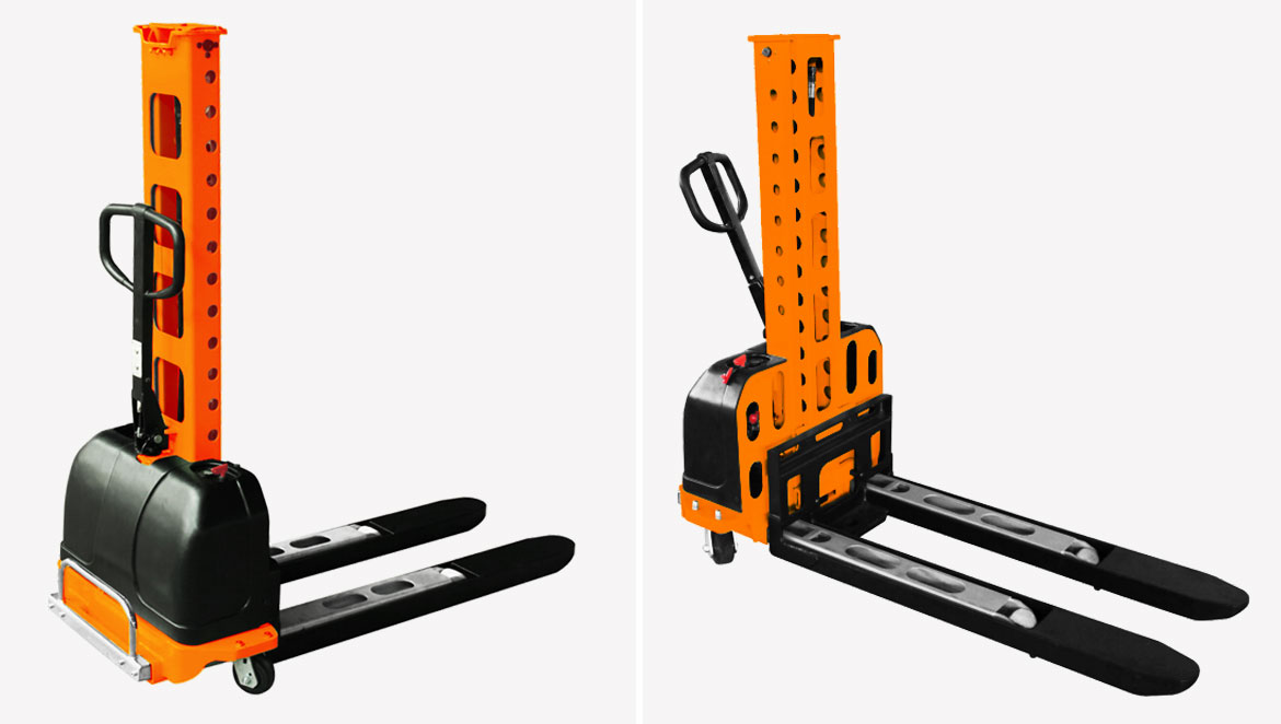 半电动自提升堆垛机