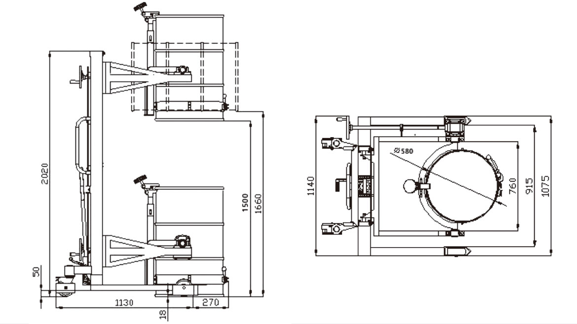 油桶翻转堆高车